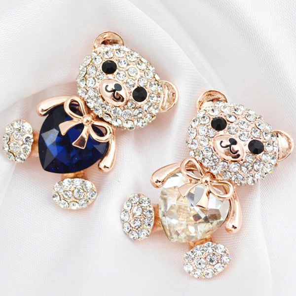 Khaista crystal baby panda brooch on white background