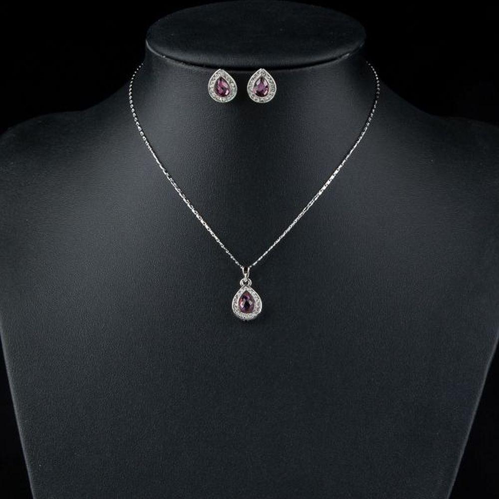 khaista big pear purple jewelry set mjg0051 image 4