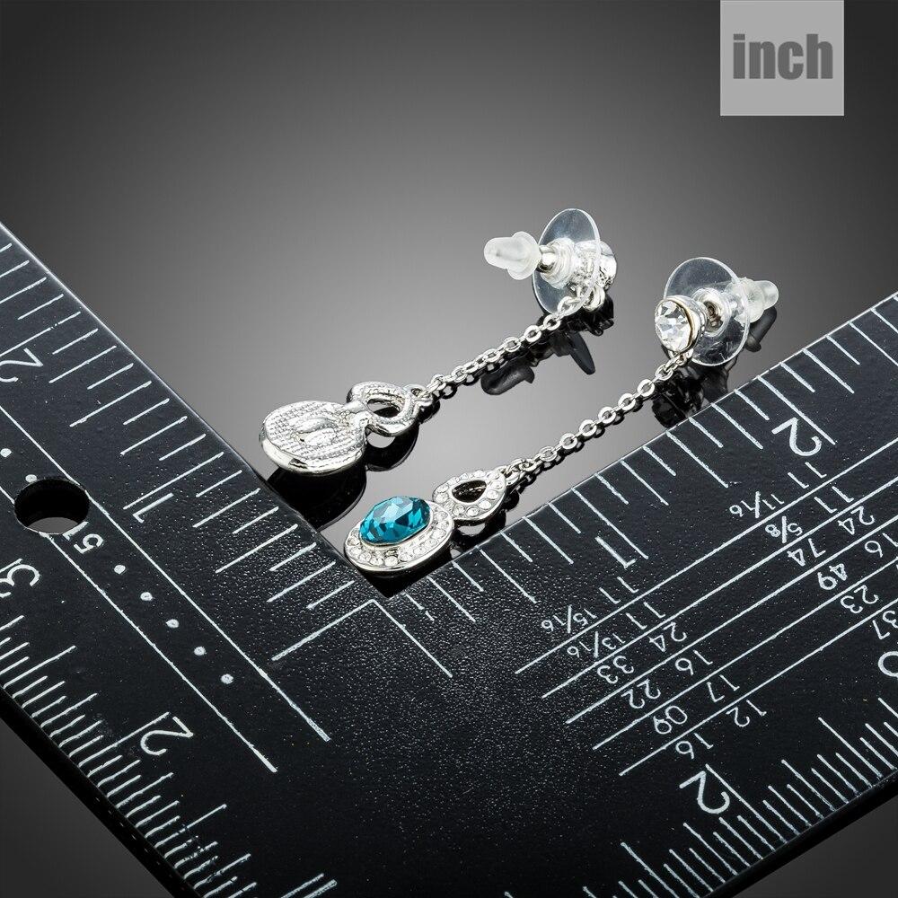 khaista blue austrian crystals drop earrings kpe0308 image 4