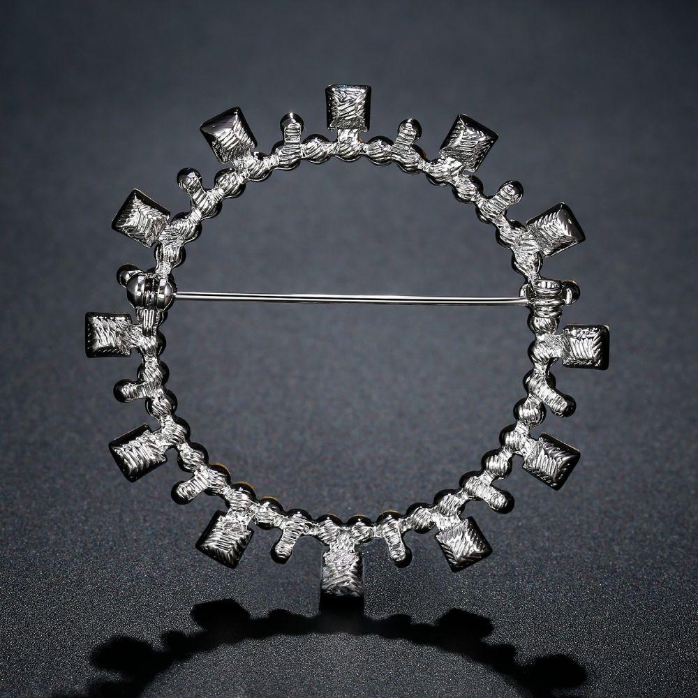 khaista blue square austrian crystals geometric brooch kfjb0108 image 5