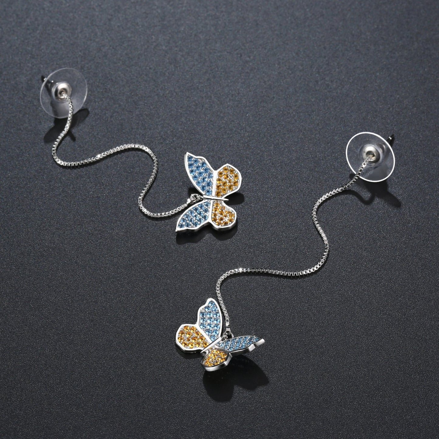 khaista butterfly drop earrings kpe0376 image 4