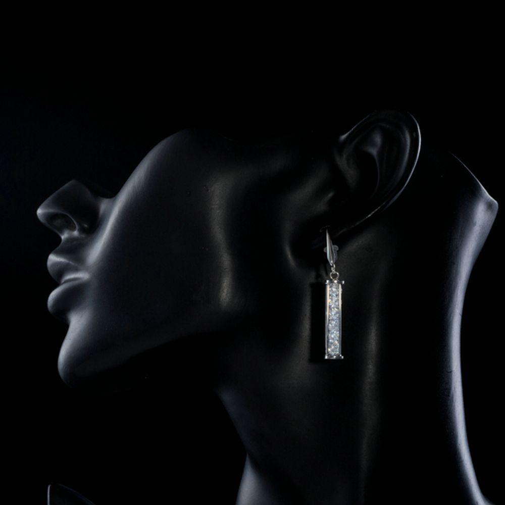 khaista candle shaped crystal drop earrings me0269 image 4