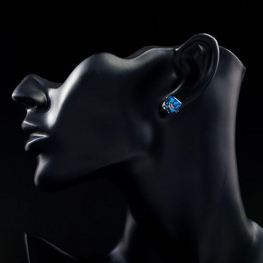 khaista crystal blue square stud earrings me0021 image 4