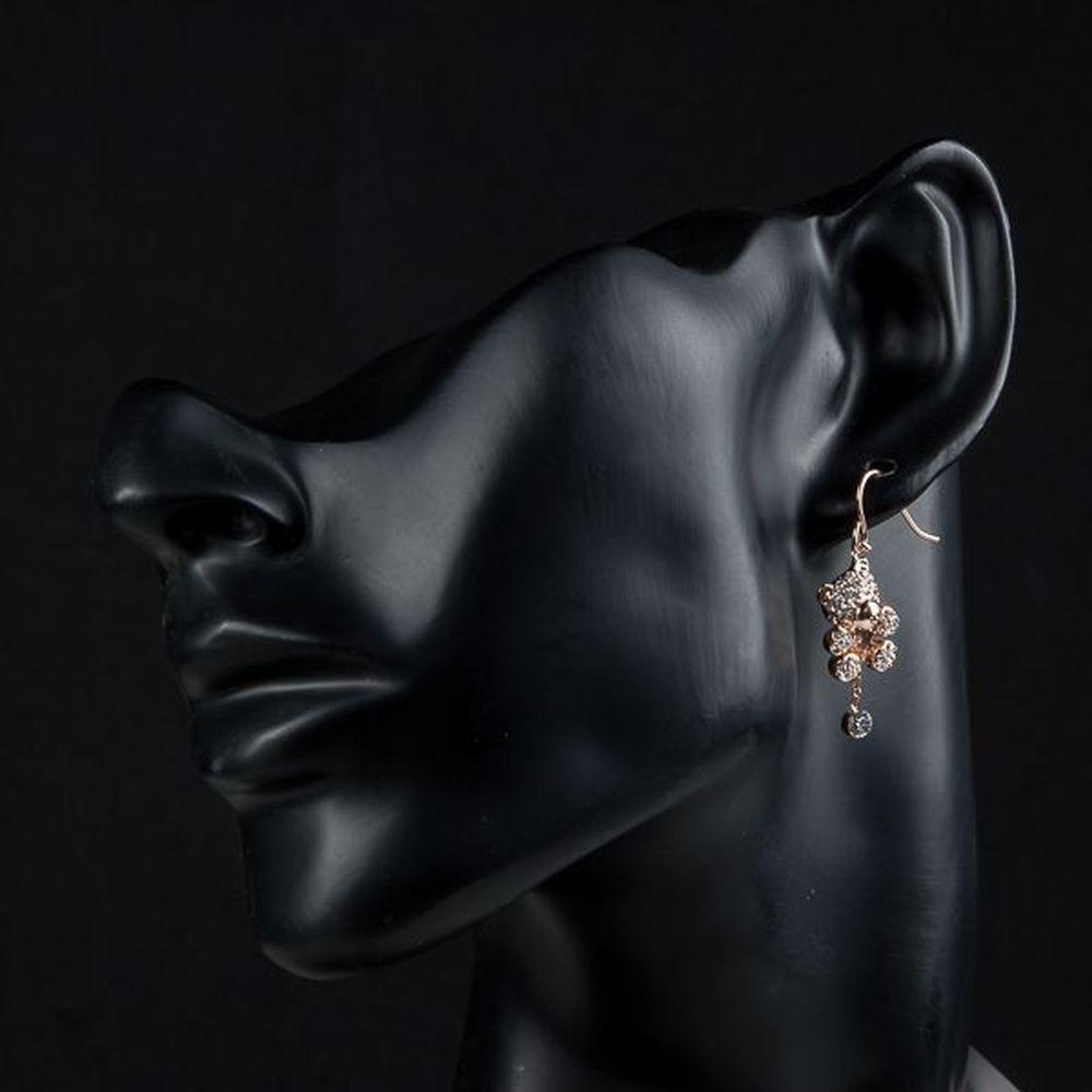 khaista crystal teddy bear earrings mje0064 image 4
