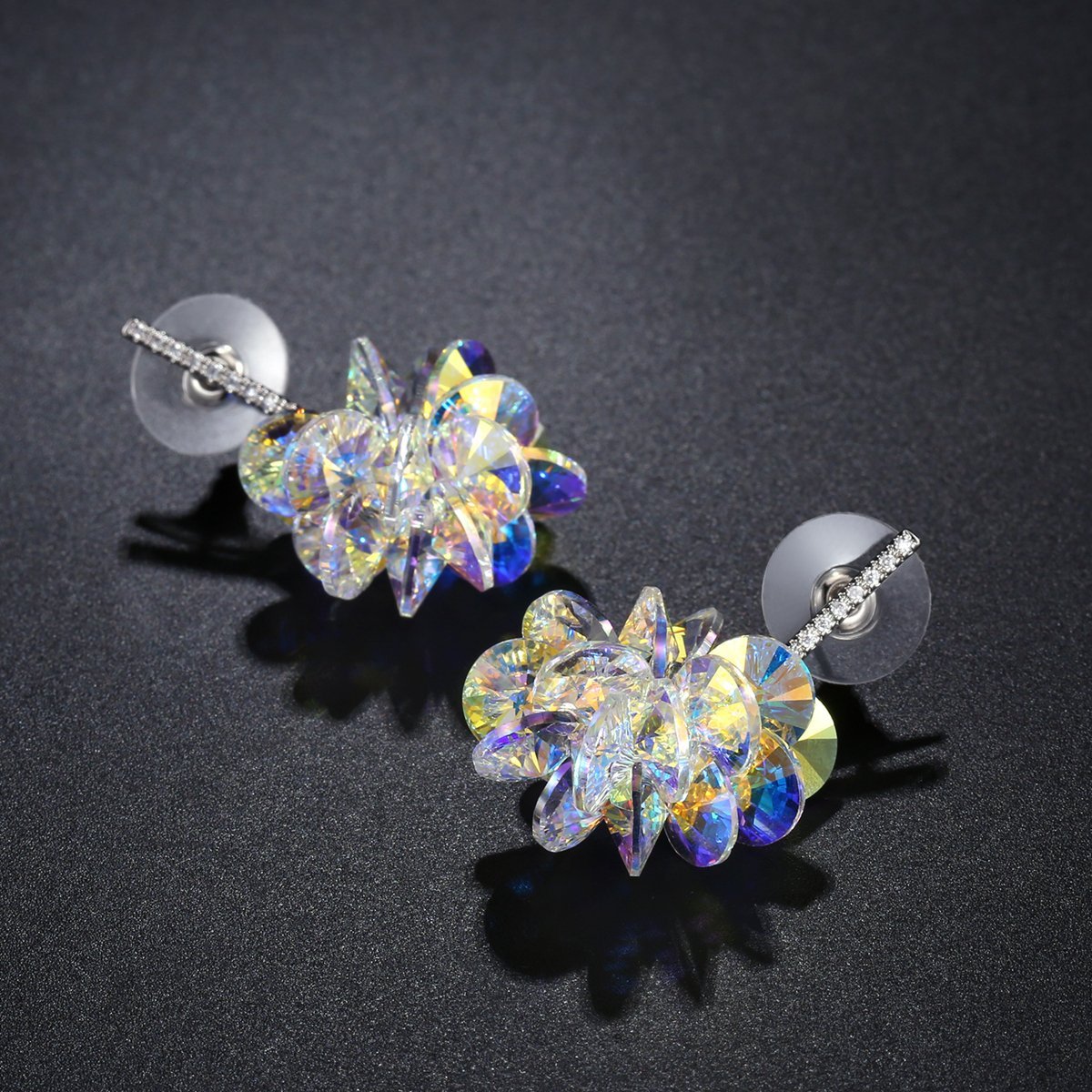 khaista crystals dangle earrings kpe0334 image 4