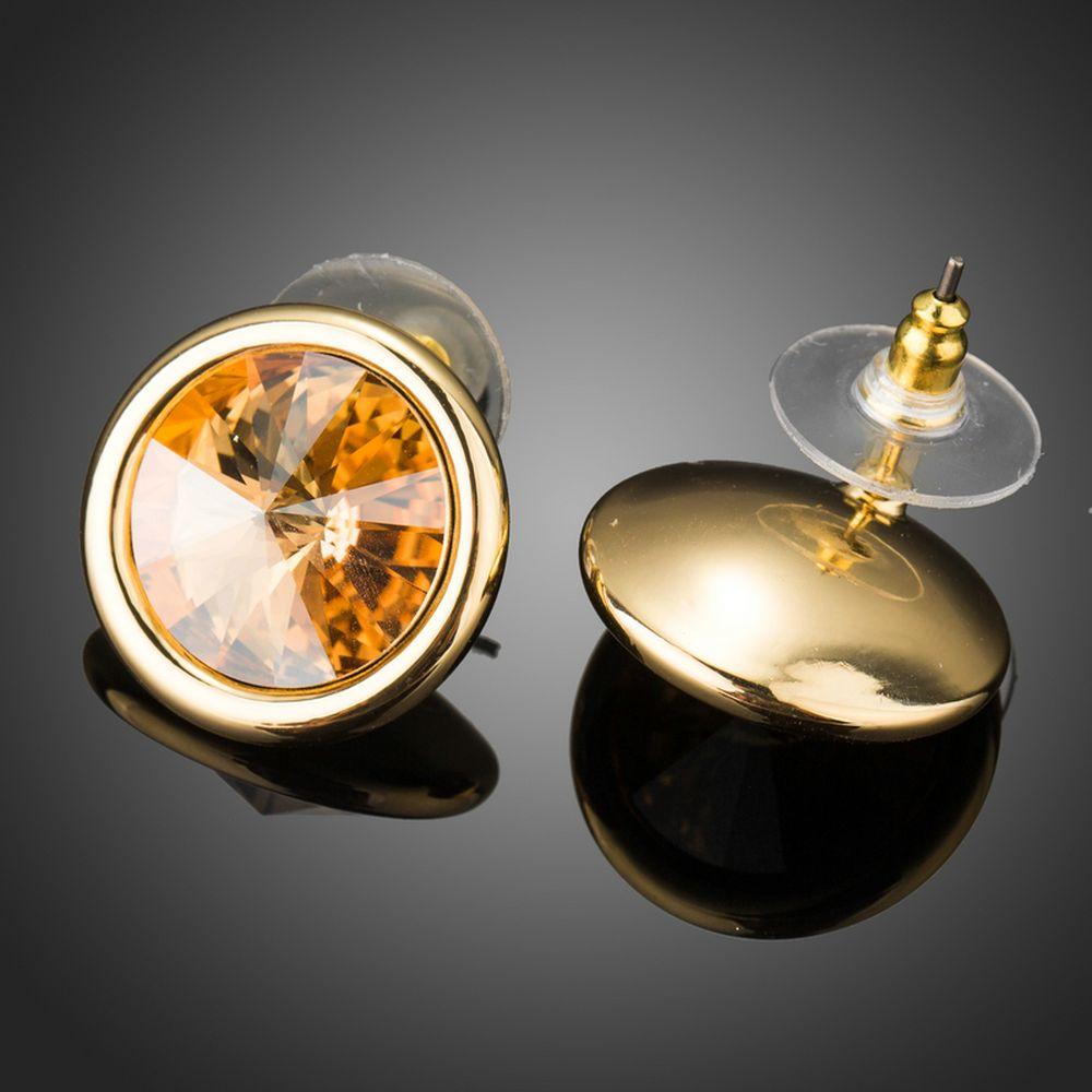 khaista fashionable crystal stud earring jewelry for women wedding engagement party image 4