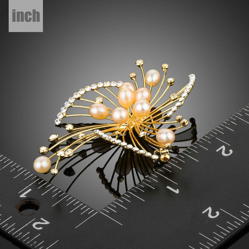 khaista fireworks design with pearls brooch pin kb0046 image 3