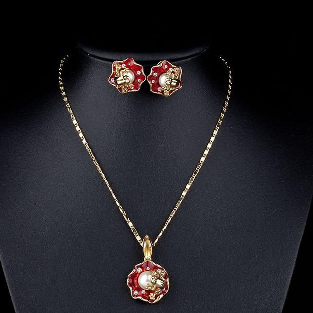 khaista frog stud earrings necklace set mjg0019 image 4