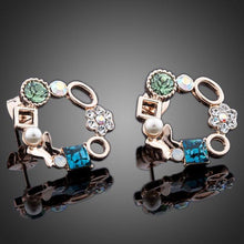 Load image into Gallery viewer, Geometric Circle Stud Earrings - KHAISTA Fashion Jewellery
