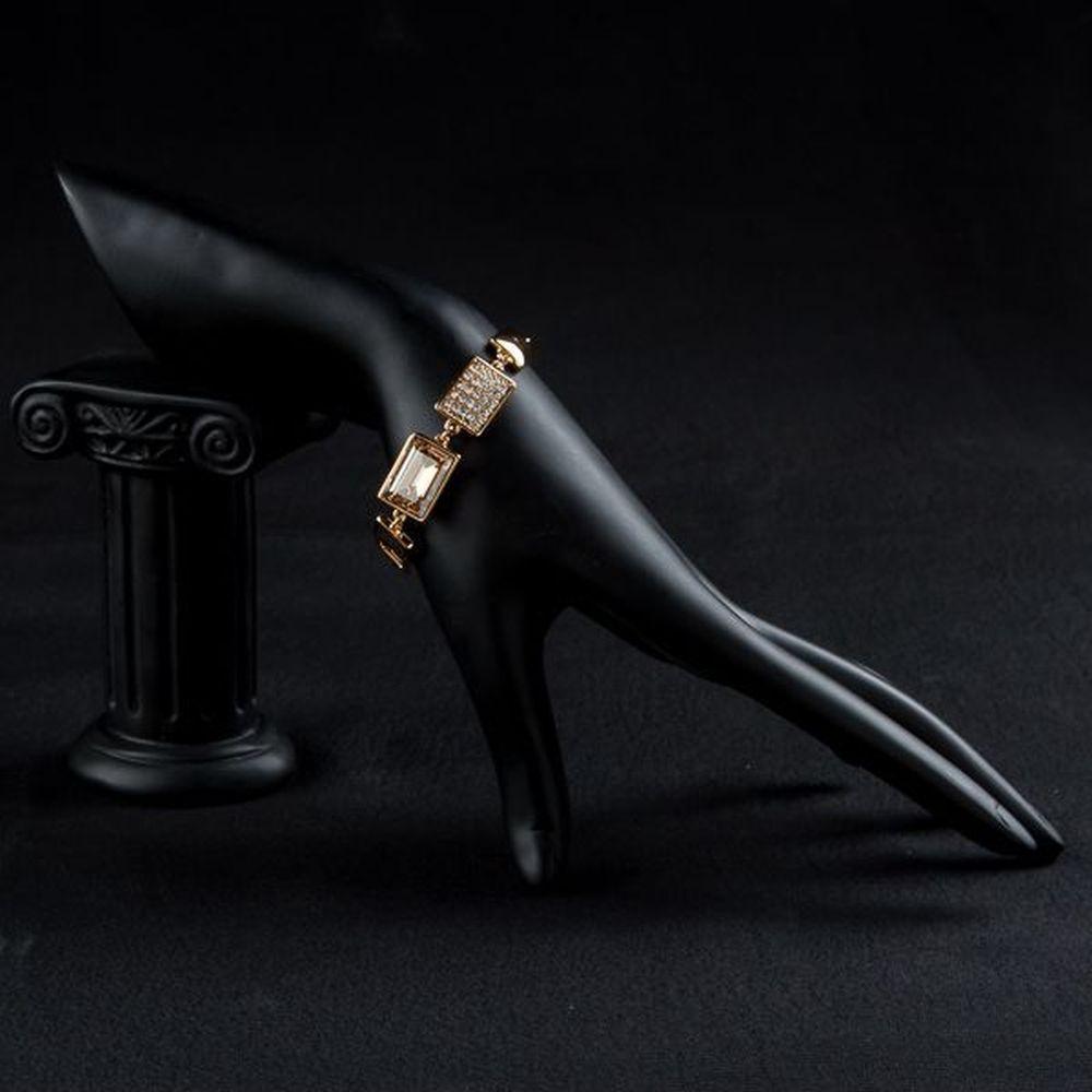 khaista gold plated champagne crystal bracelet mb0040 image 4