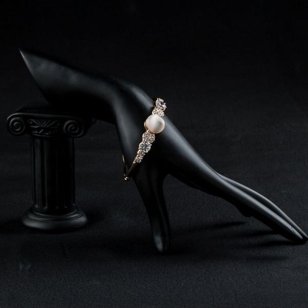 khaista gold plated cubic zirconia bracelet bangle mb0035 image 4