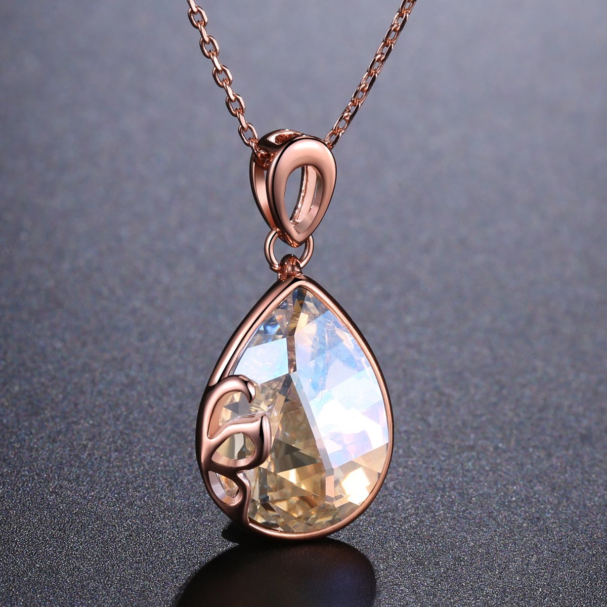 khaista golden long chain pendant necklace kpn0248 image 4