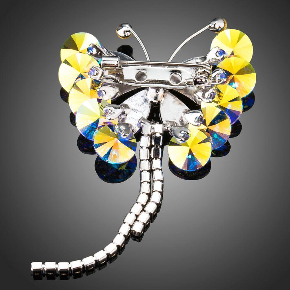 khaista gradient crystal butterfly pin brooch kb0048 image 3