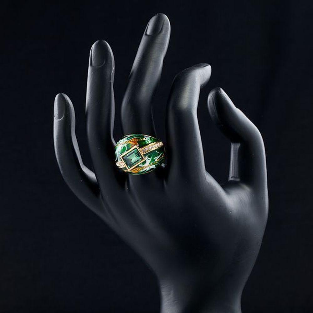 khaista green crown oil paint ring mj0024 image 4