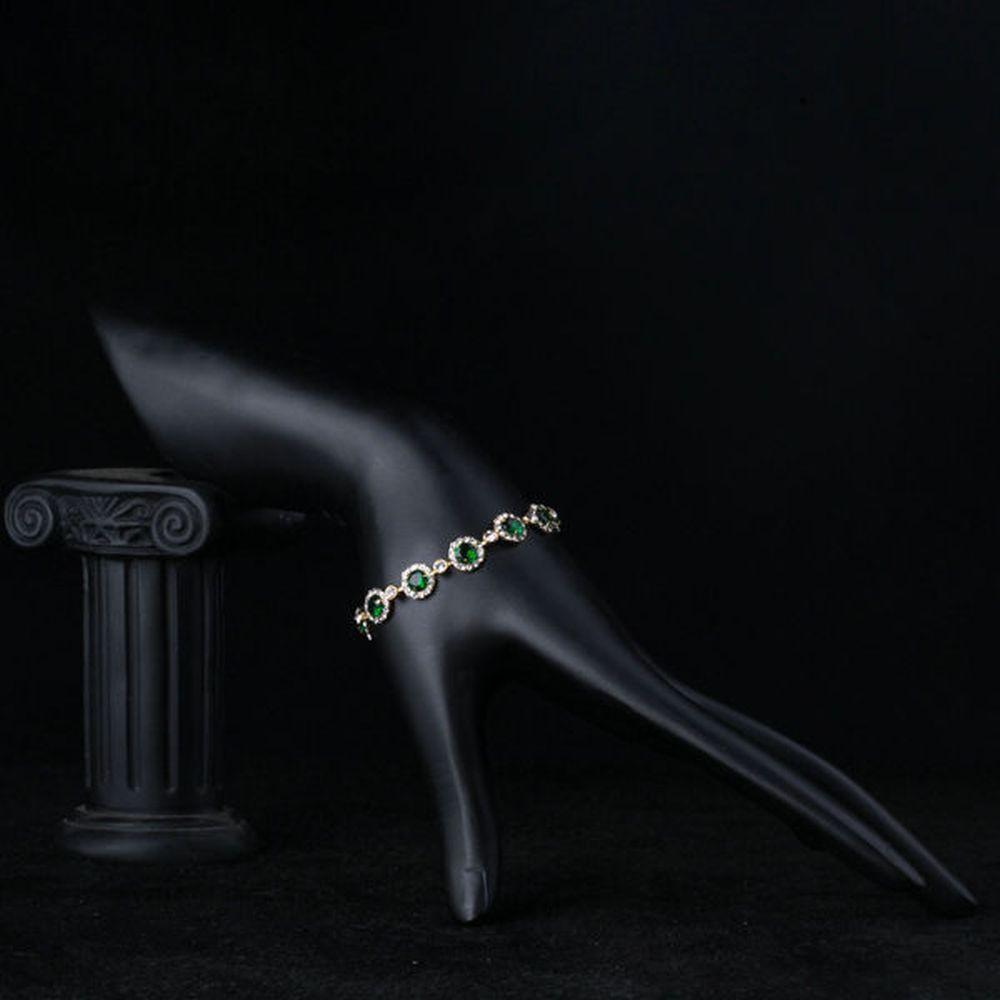 khaista green glam cubic zirconia bracelet mb0065 image 4