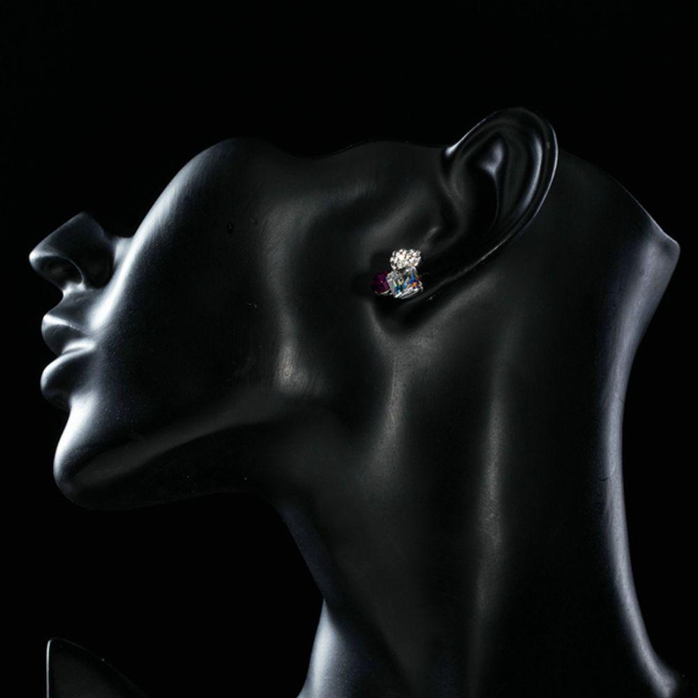 khaista heart cube circle together stud earrings mje0179 image 4