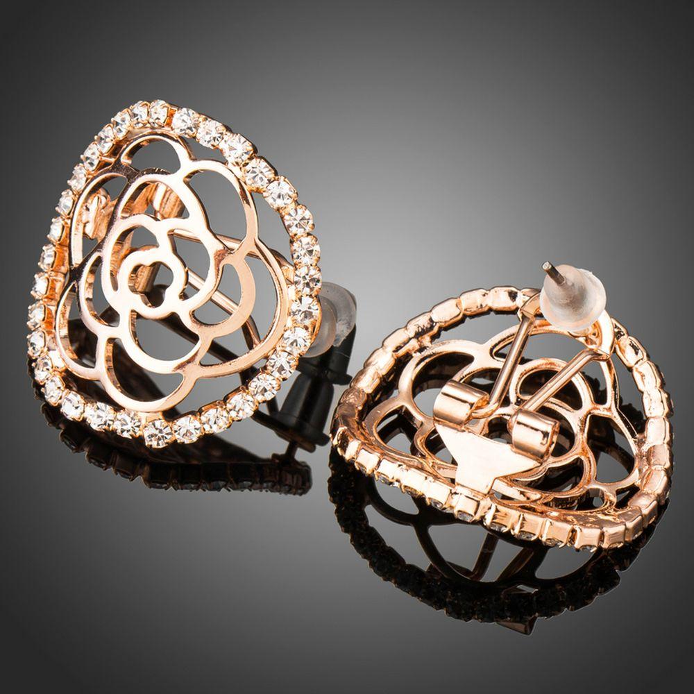khaista hollow flower stud earrings kpe0283 image 4