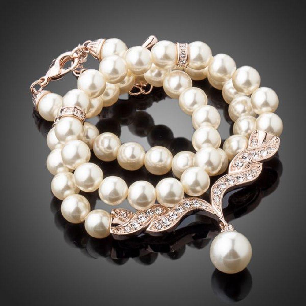 khaista imitation pearl love crystal necklace kpn0097 image 4