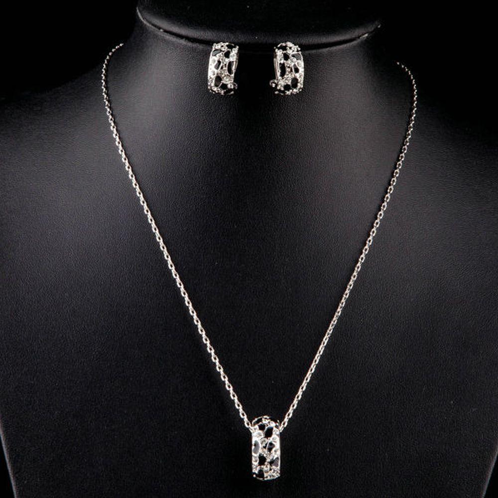 khaista leopard print earrings necklace jewelry set mjg0081 image 4