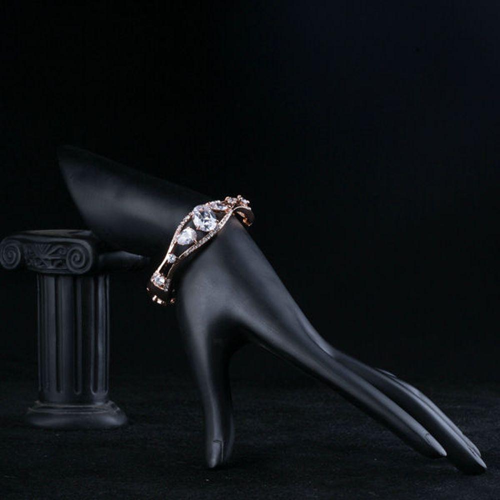 khaista limited edition gold plated cubic zirconia bangle mbr0047 image 4