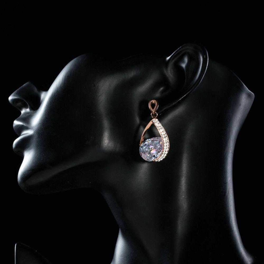 khaista limited edition gold plated cubic zirconia drop earrings mje0225 image 4