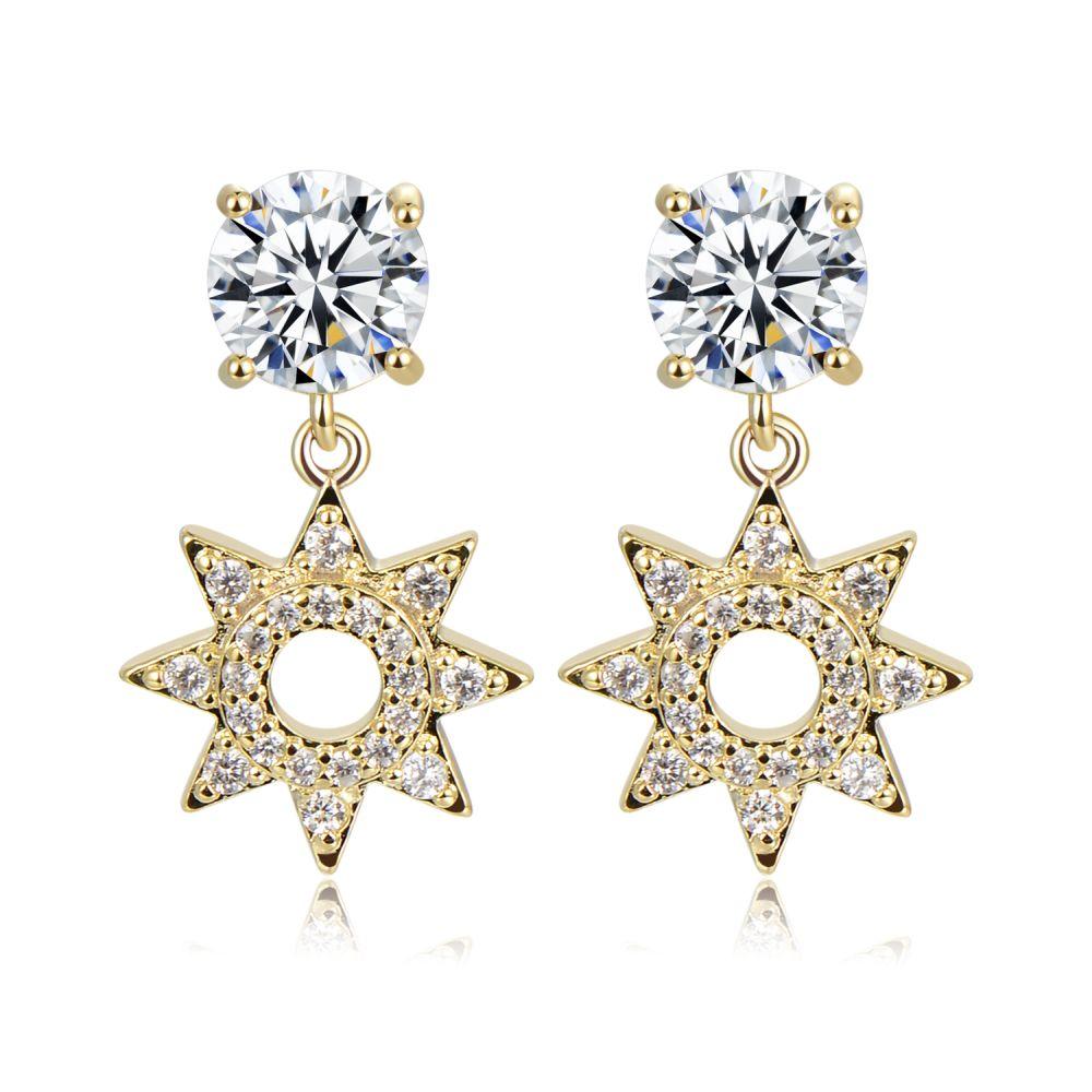 khaista paved cz crystal flower drop earrings kfje0417 image 5