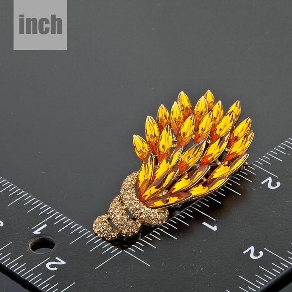 khaista peacock feathers pin brooch mj0003 image 3