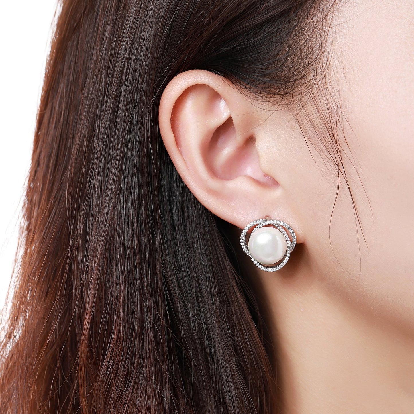 khaista pearl flower stud earrings kpe0360 image 4