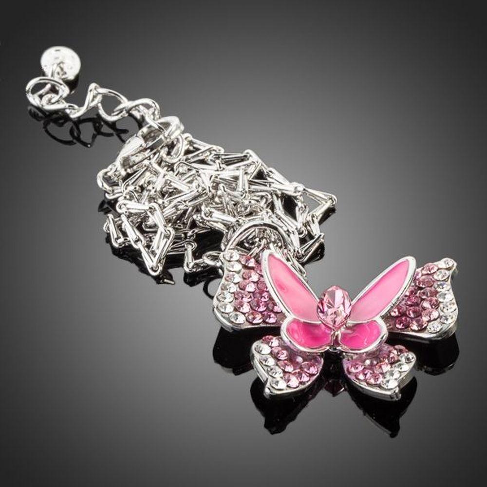 khaista pink butterfly necklace kpn0066 image 4
