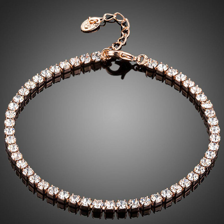 KHAISTA plain designer CZ bracelet on white background