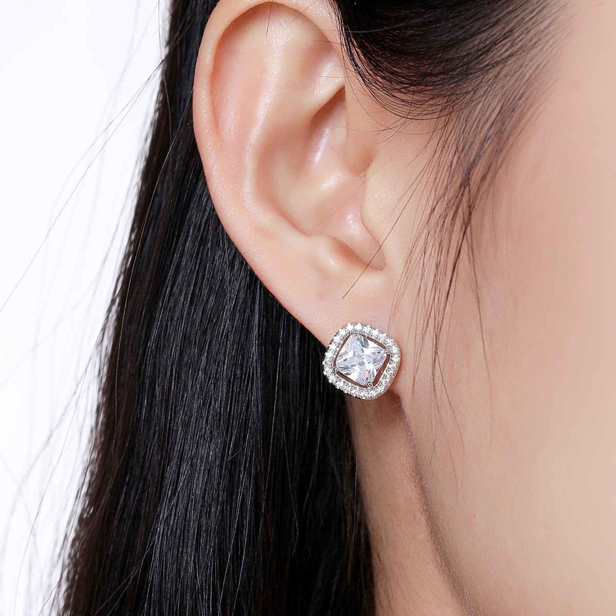 khaista prong square stud earrings kpe0317 image 4