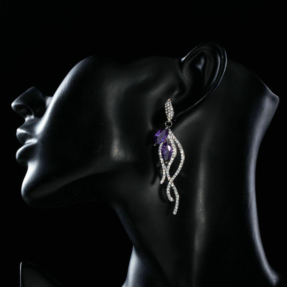 khaista purple coral cubic zirconia earrings mje0182 image 4