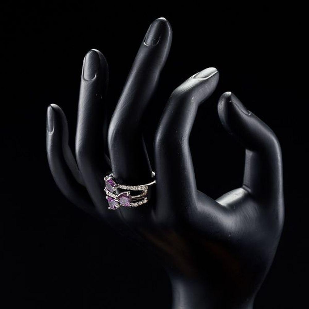 khaista purple heart ring for women mj0050 image 4