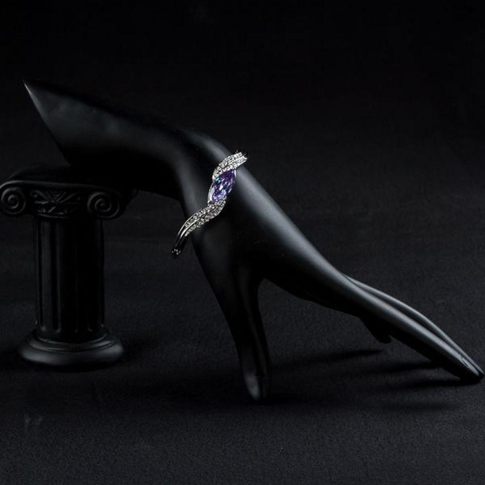 khaista purple leaf diamante bangle bracelet mbr0032 image 4