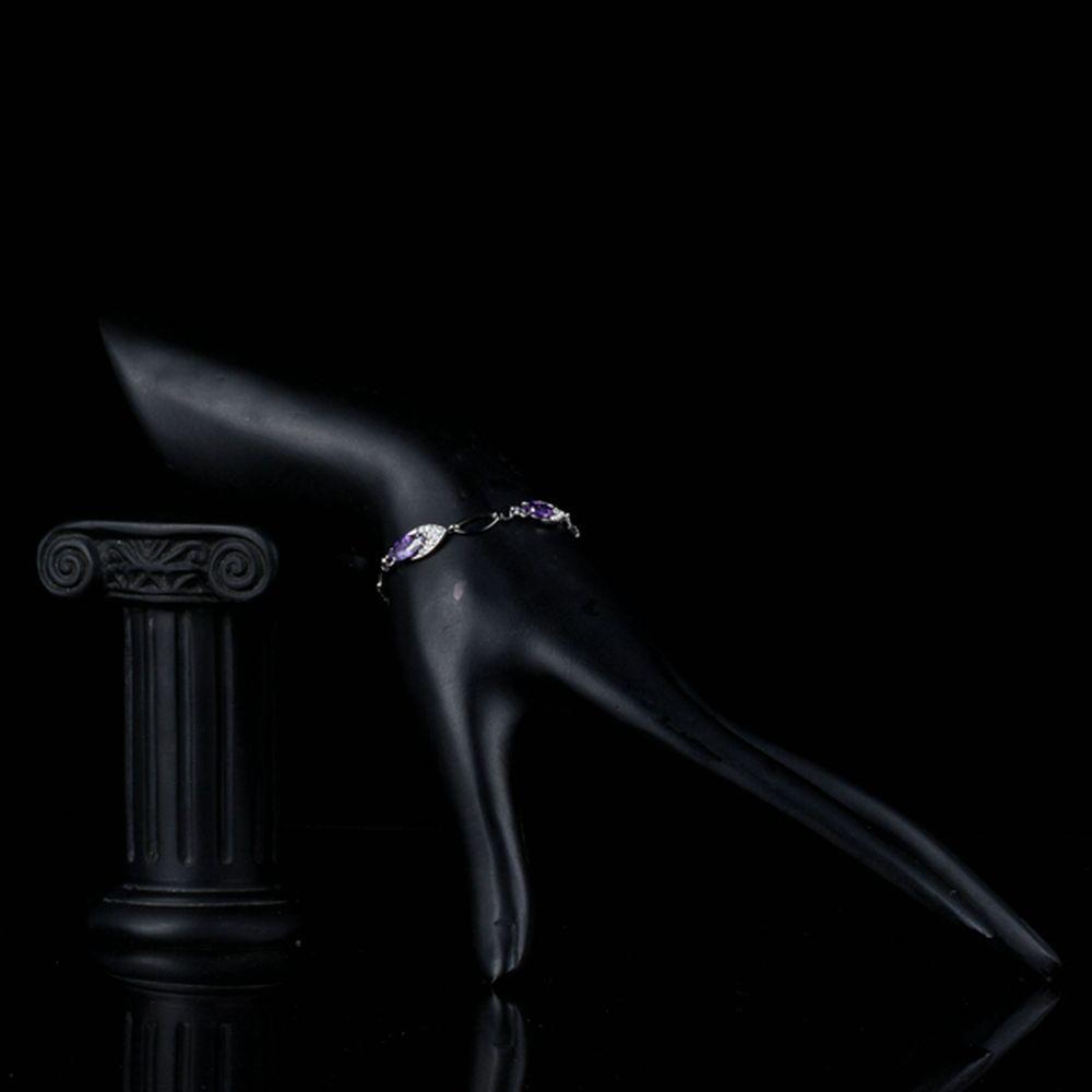 khaista purple lightweight cubic zirconia bracelet mbr0110 image 4