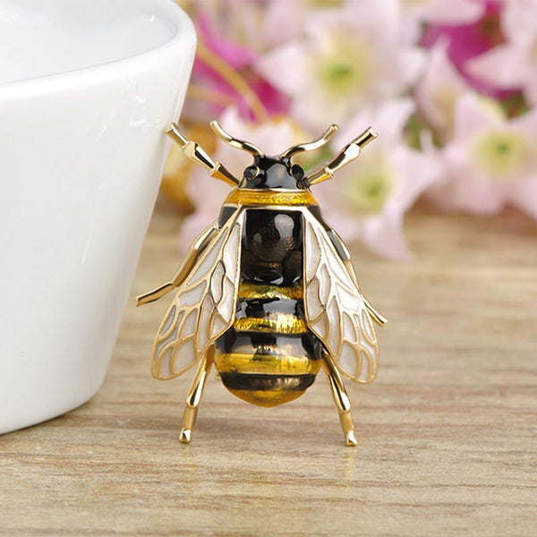 Khaista Queen Honey Bee Brooch on white background