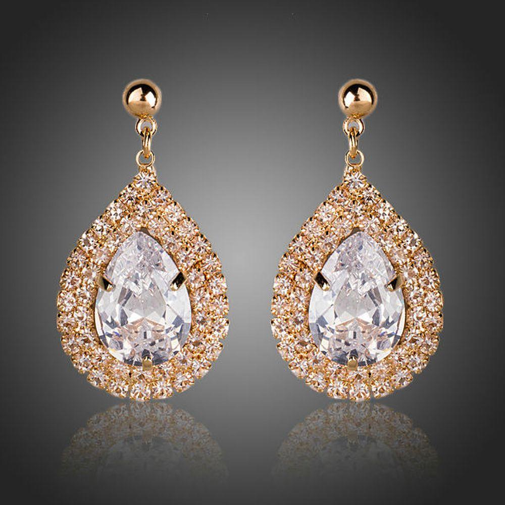 khaista raindrop cubic zirconia drop earrings mje0107 image 4