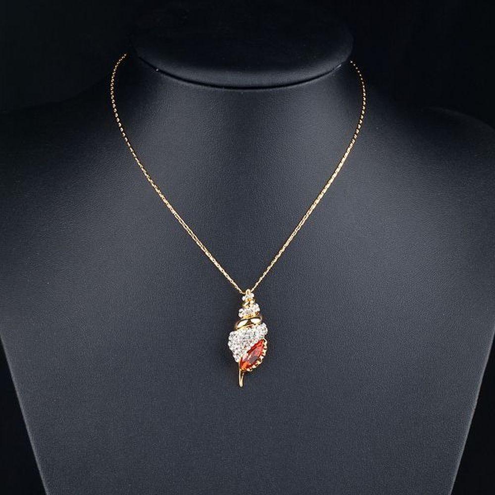 khaista red paved pendant necklace mjn0001 image 4