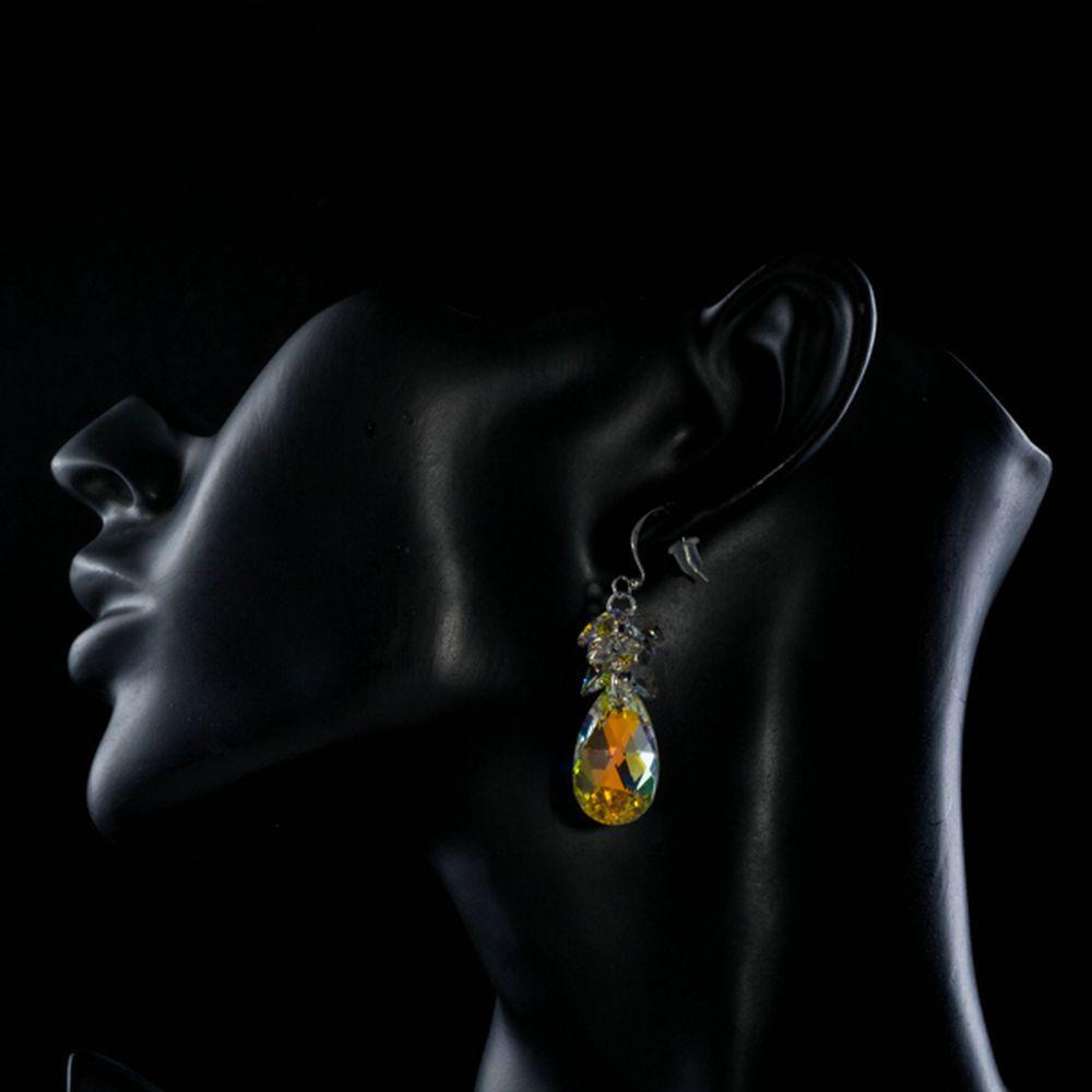 khaista rhinestone crystal water drop earrings me0256 image 4