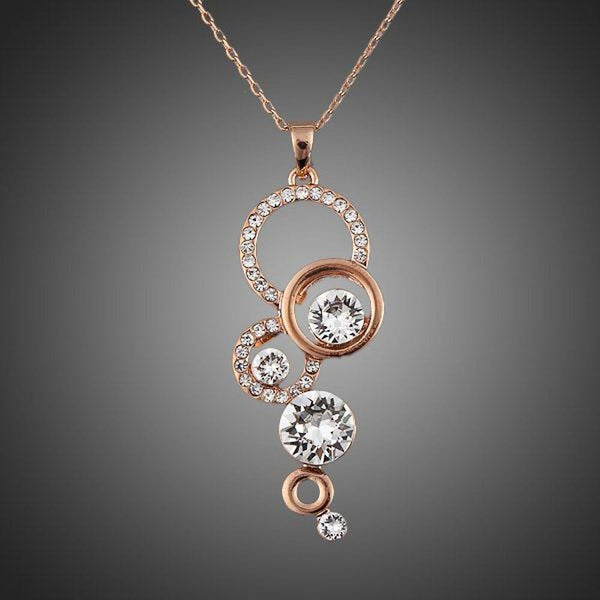 KHAISTA round 1 carat CZ pendant necklace on white background