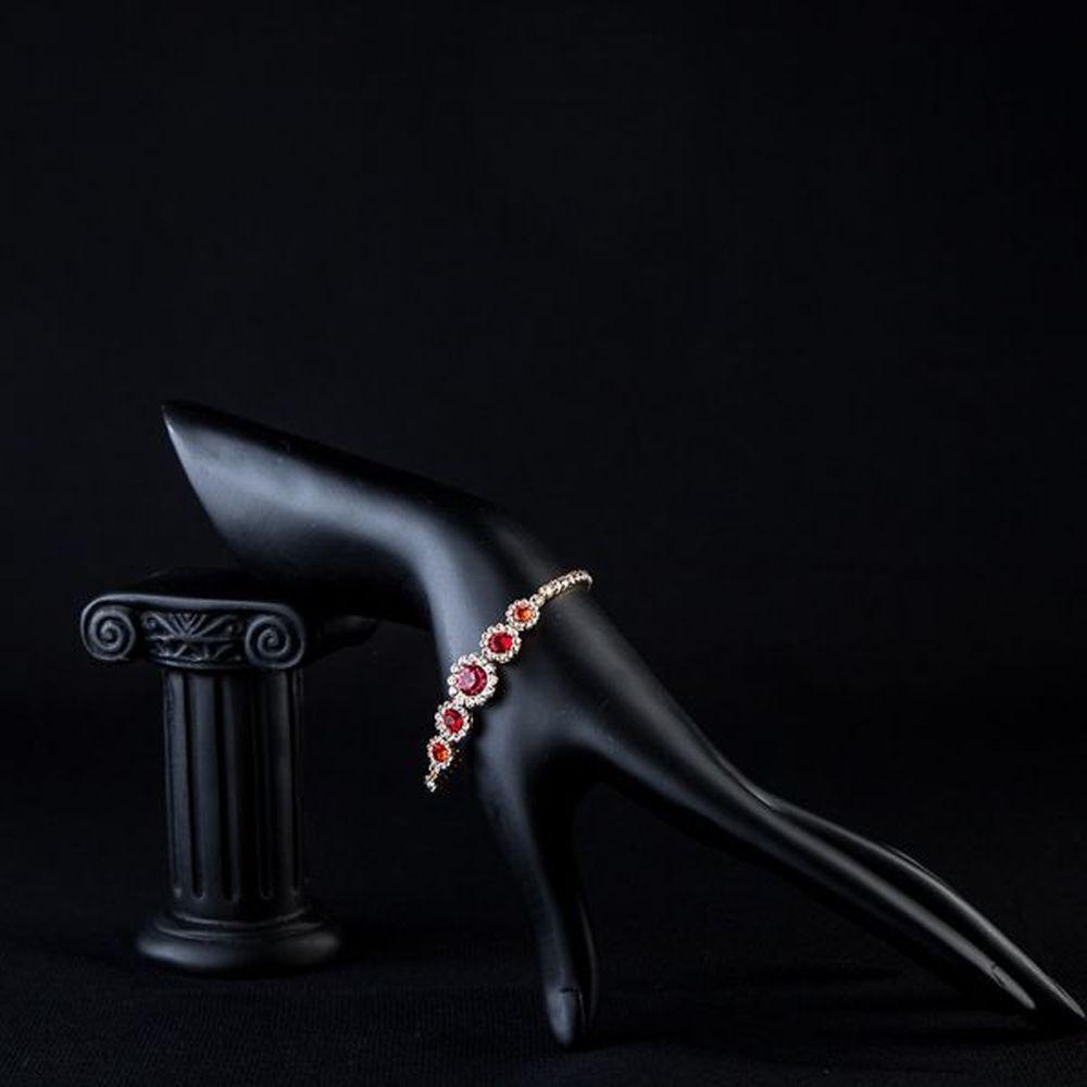 khaista round red classic crystal bracelet kmb0019 image 4