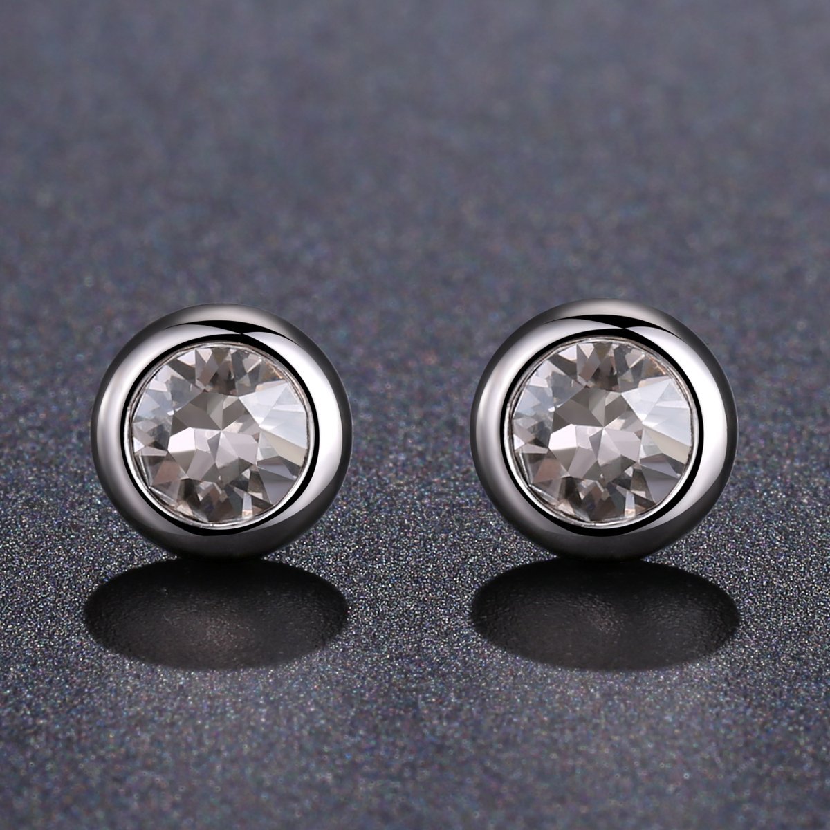 khaista sparkling round crystals stud earrings kpe0319 image 4