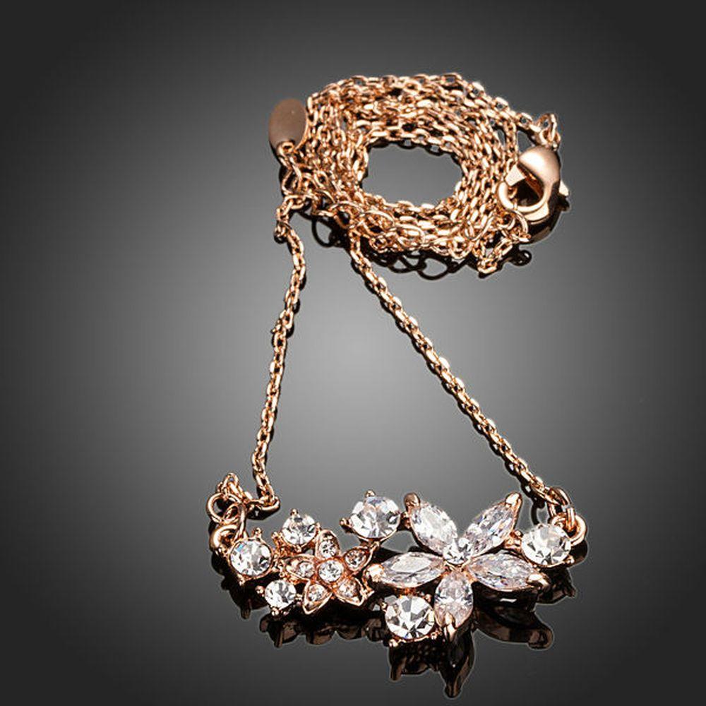 khaista star flower cubic zirconia necklace kpn0134 image 4