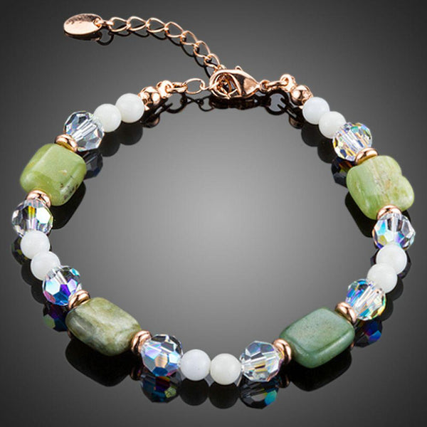 KHAISTA summer breeze crystal bracelet on white background