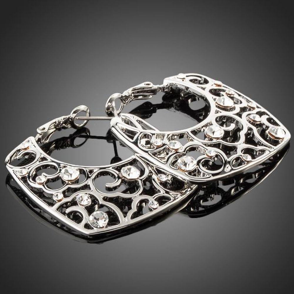 khaista transparent stellux austrian hoop earrings kpe0053 image 4