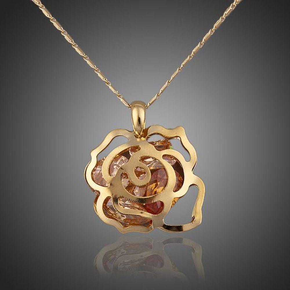 Water Drop Cubic Zircon Paved Necklace KPN0053 - KHAISTA Fashion Jewellery