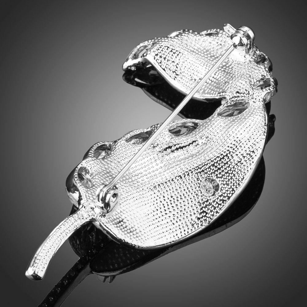 khaista white banana leaves pin brooch kb0045 image 3