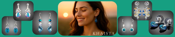 Blue Drop Earrings: Elegant Movement and Vibrant Ethical Style - KHAISTA