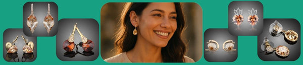 Champagne Earrings for Women: A Luminous Frame of Golden Sophistication - KHAISTA