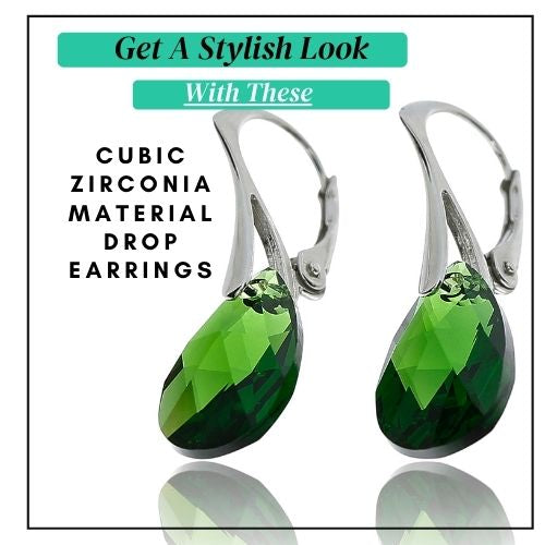 Get A Stylish Look With These Cubic Zirconia Material Drop Earrings